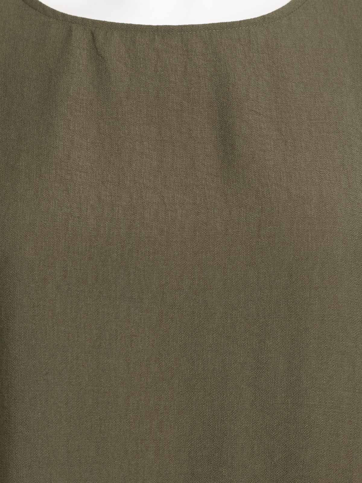 Top vert sombre grande taille femme