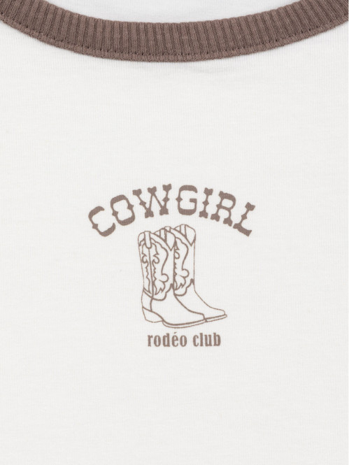 T-shirt cowgirl rodéo club...