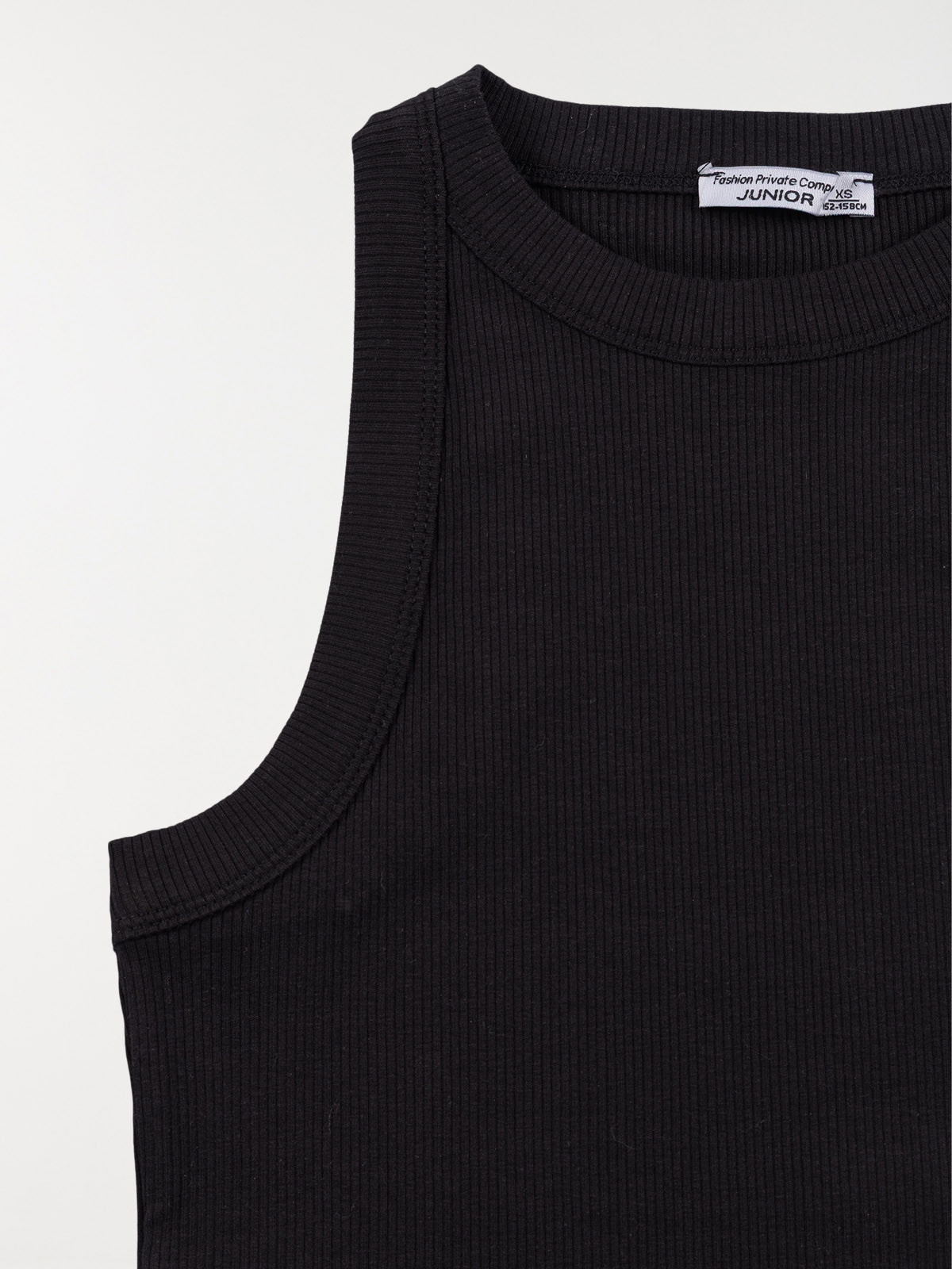 Robe noire côtelée fille (XXS-M)