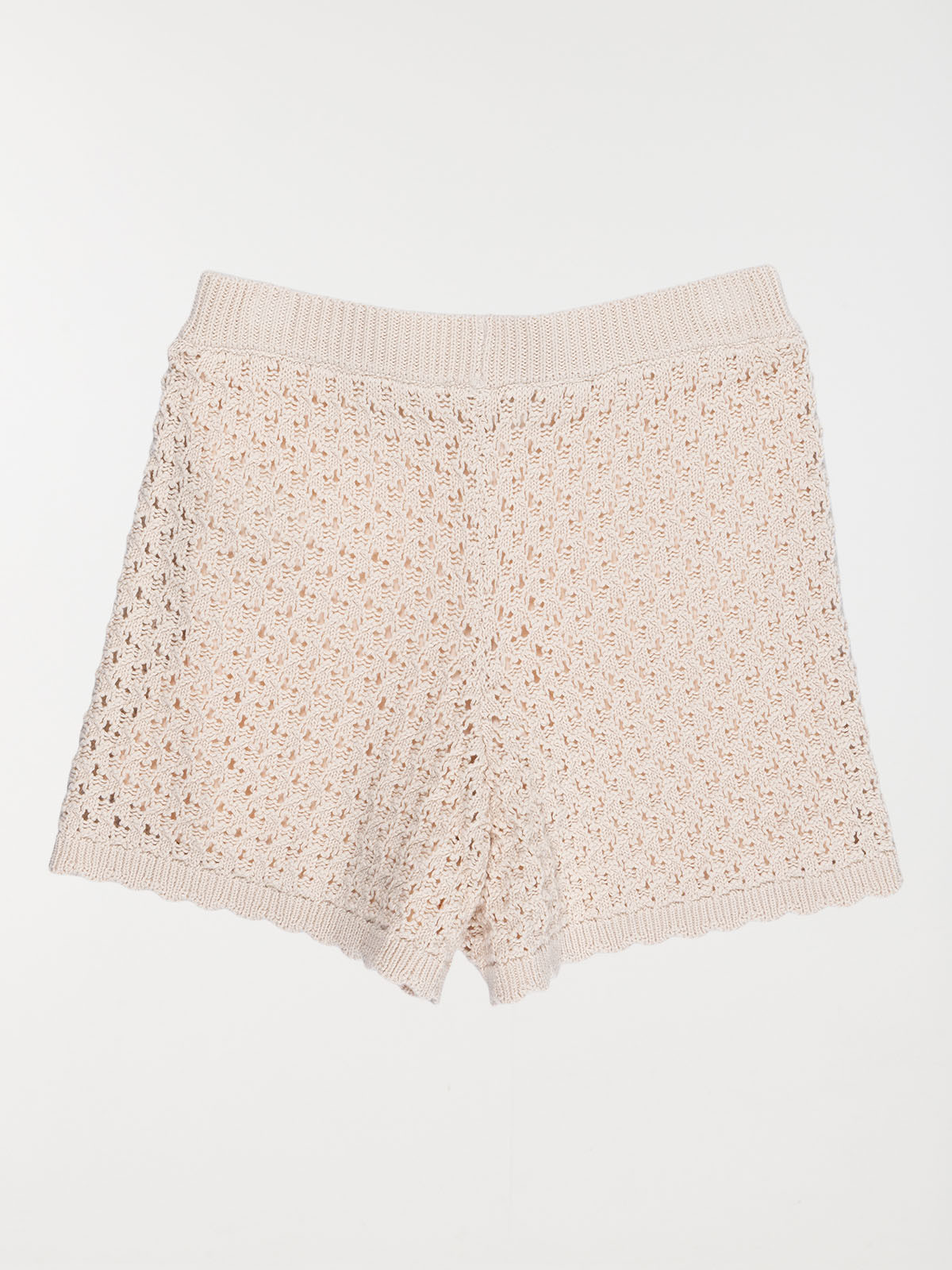 Short crochet crème grisée fille (XXS-M)
