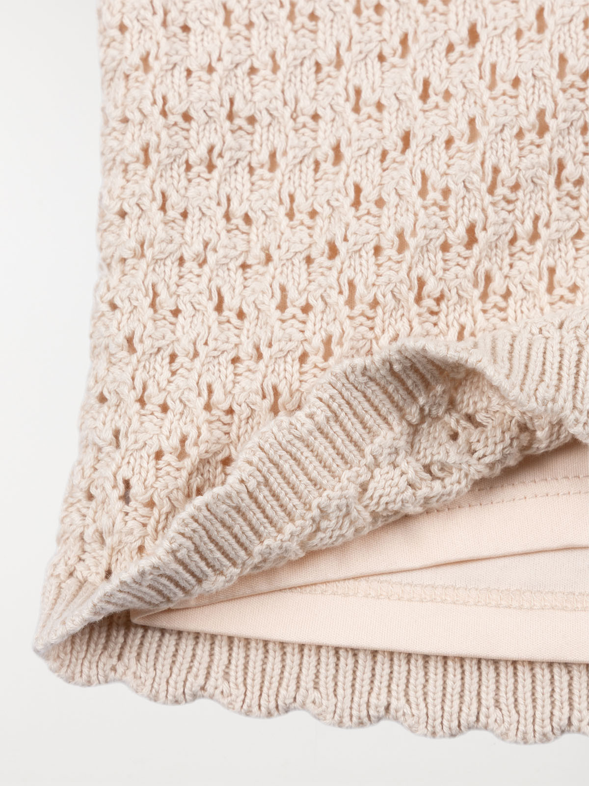 Short crochet crème grisée fille (XXS-M)