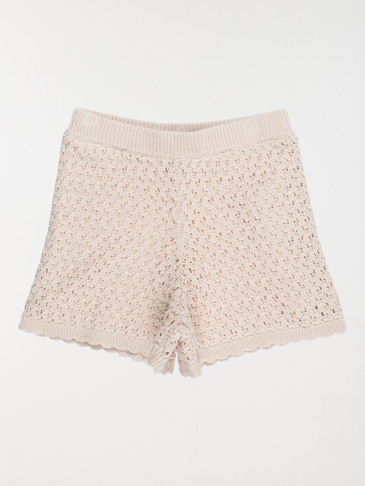 Short crochet crème grisée fille (XXS-M)