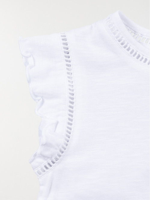 T-shirt manches volantées...