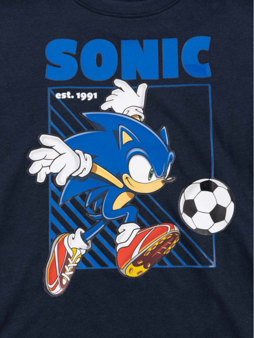 T-shirt Sonic garçon marine...