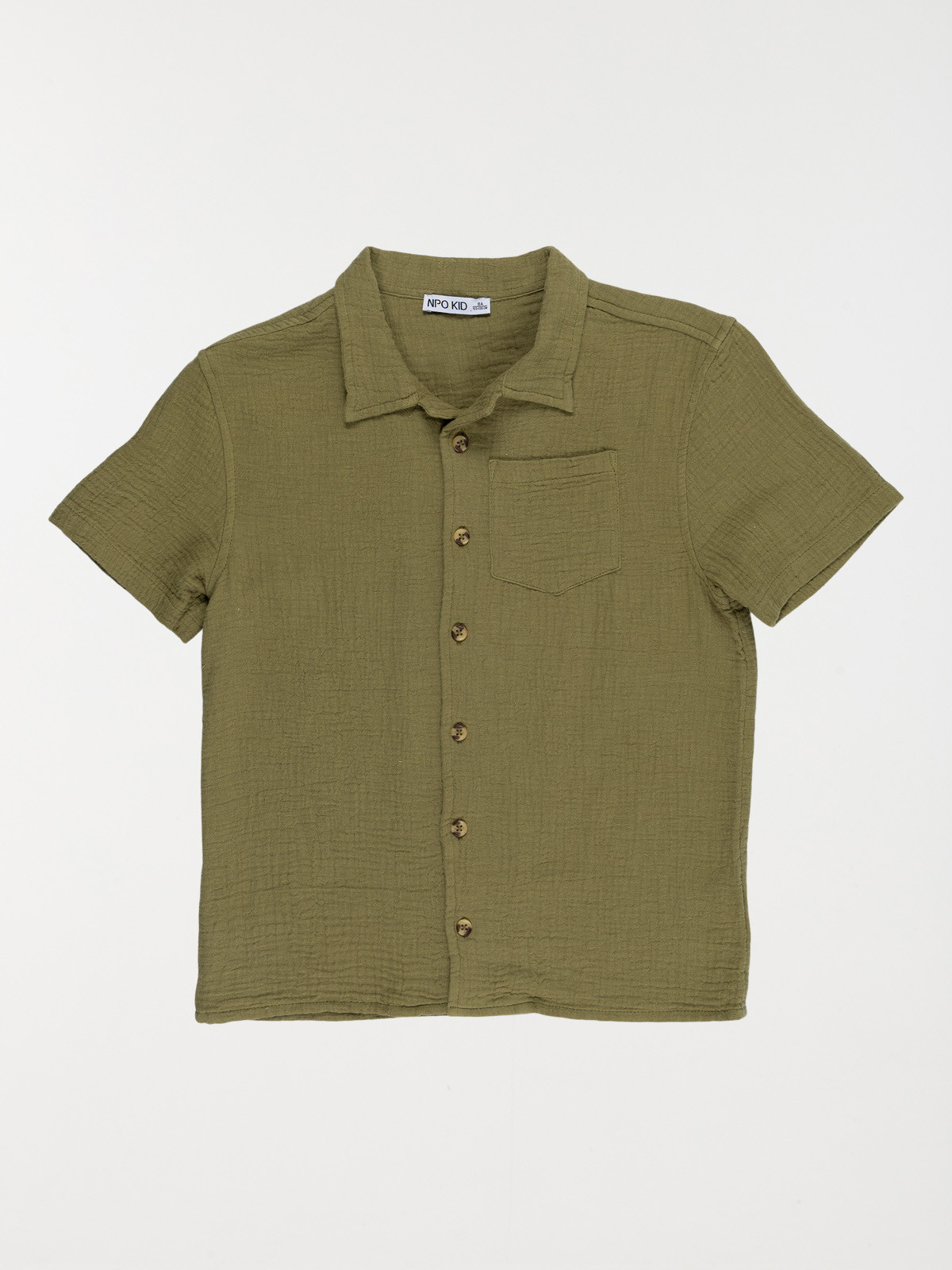 Chemisette olive fiesta garçon (3-12A) Chemisette olive fiesta garçon (3-12A)