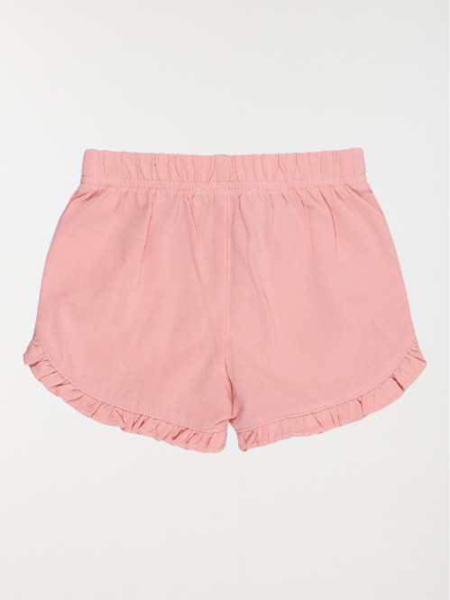 Short uni rose fille (3-36M)