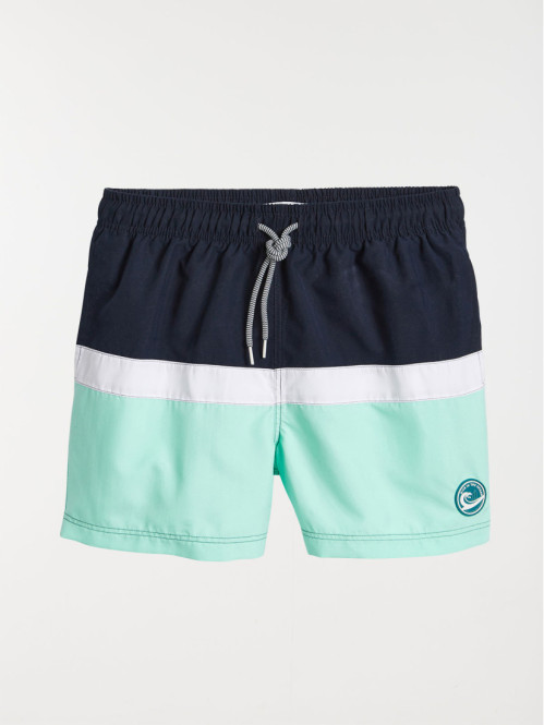 Short de bain turquoise homme