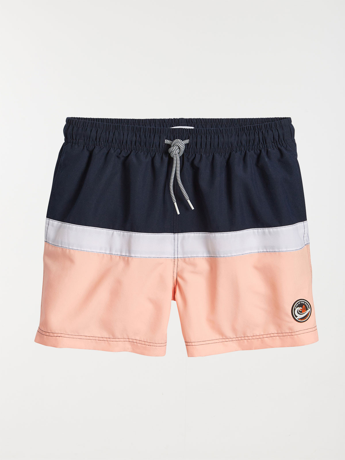 Short de bain corail clair homme