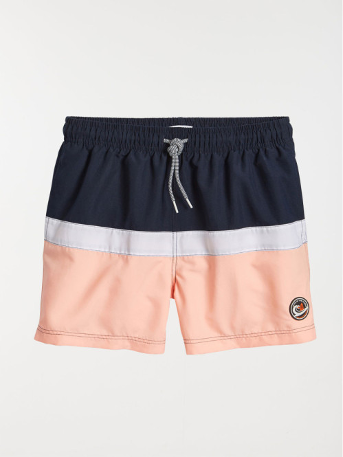 Short de bain corail clair homme