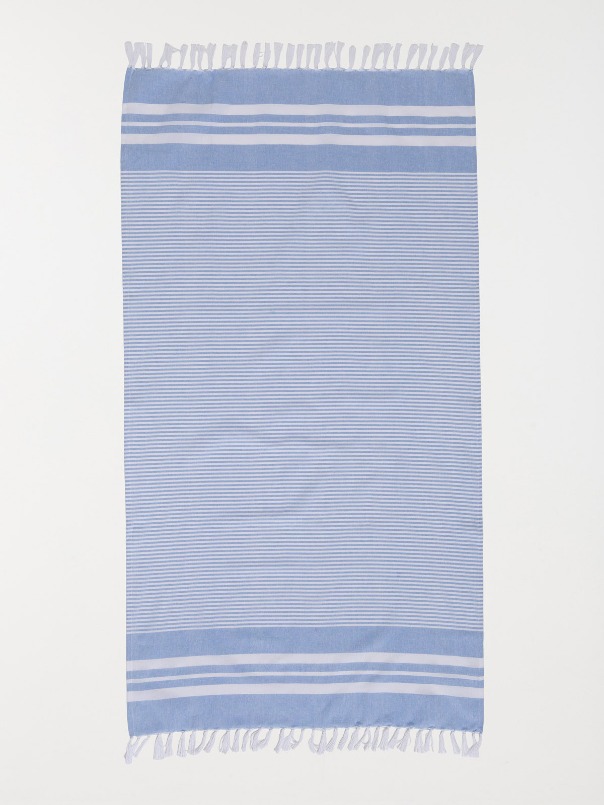Fouta rayée bleue 80 x 150 cm