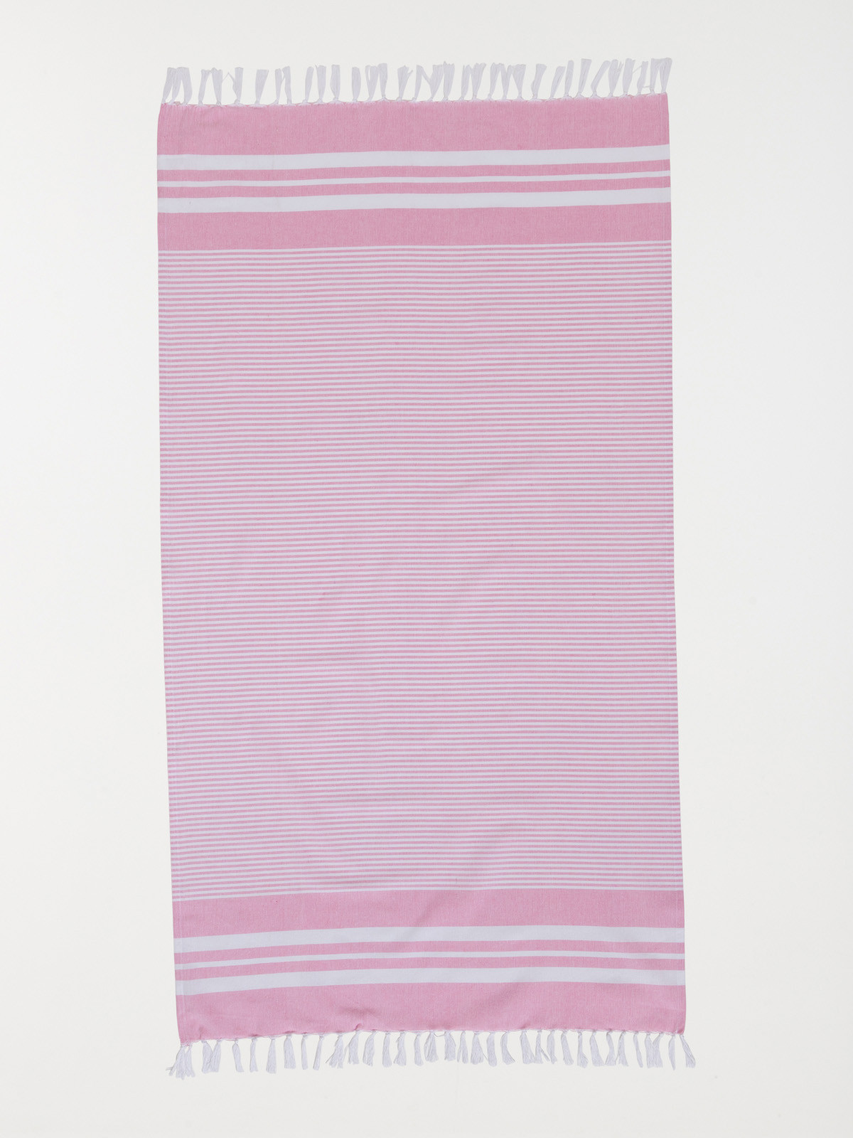 Fouta rayée rose 80 x 150 cm Fouta rayée rose 80 x 150 cm