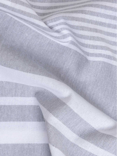 Fouta rayée grise 80 x 150 cm