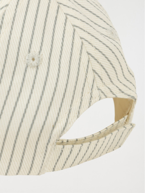 Casquette rayée broderie...