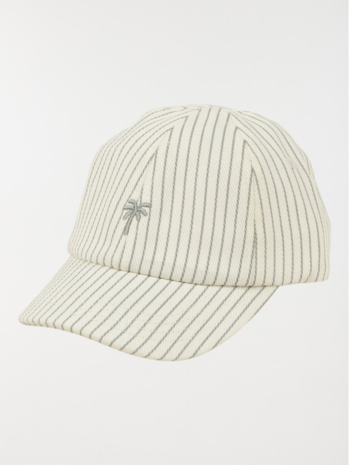 Casquette rayée broderie...
