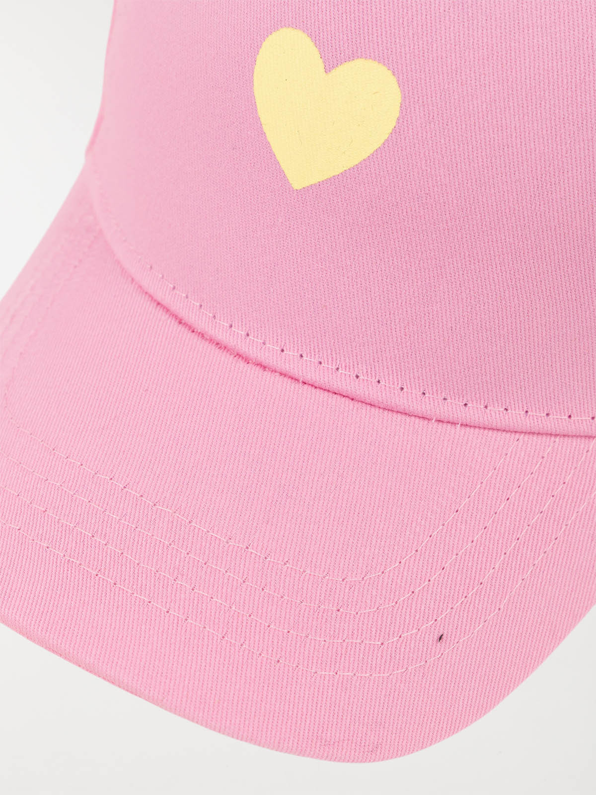 Casquette barbe à papa coeur jaune fille Casquette barbe à papa coeur jaune fille