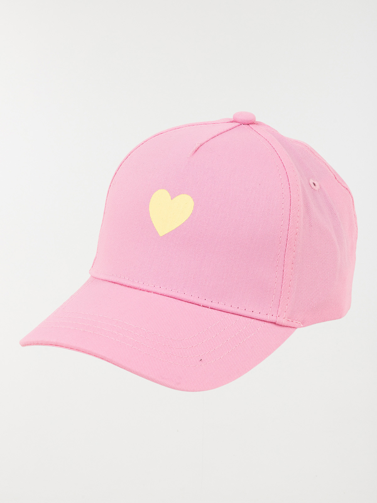 Casquette barbe à papa coeur jaune fille Casquette barbe à papa coeur jaune fille