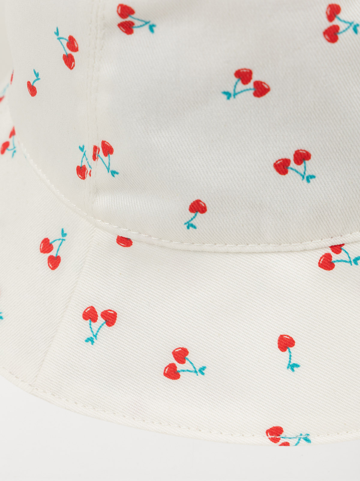 Bob écru motif cerises enfant Bob écru motif cerises enfant