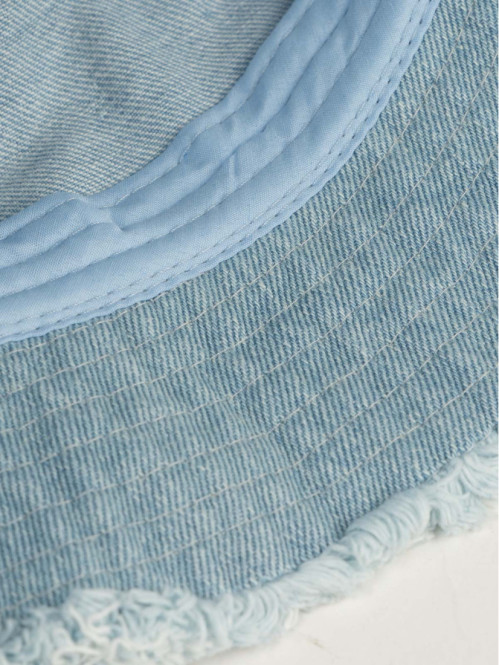 Bob frangé denim stone femme