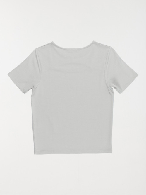 T-shirt col rond fantaisie...