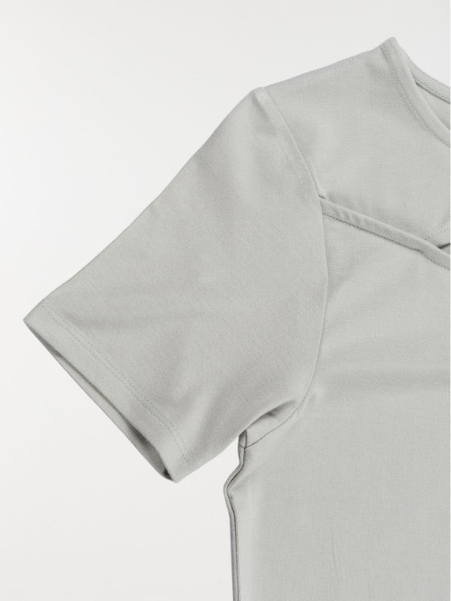 T-shirt col rond fantaisie...