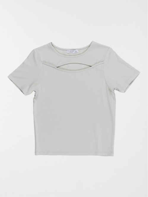 T-shirt col rond fantaisie...