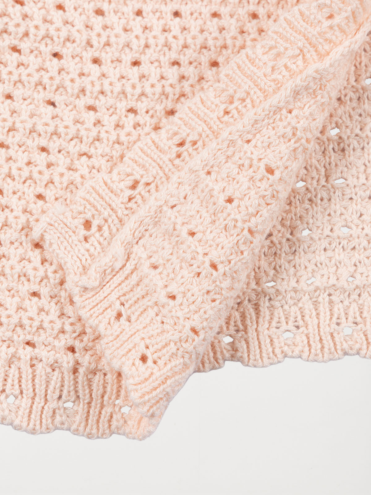 Gilet maille crochet fille (XXS-M)