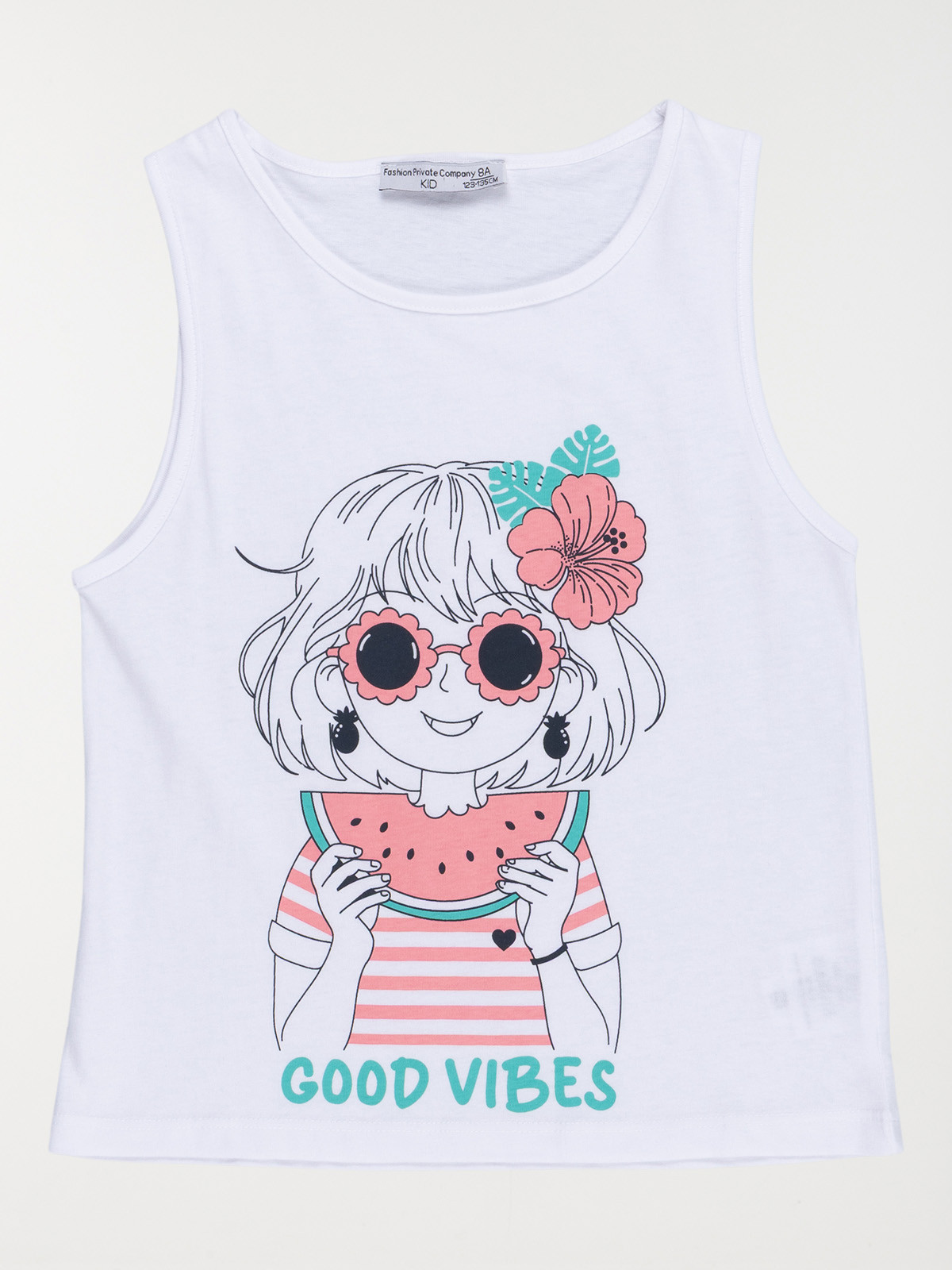 Débardeur blanc fille (3-12A)