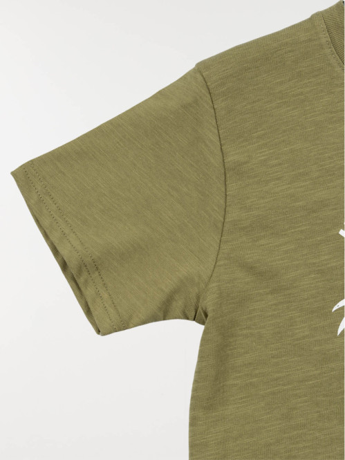 T-shirt col rond motif...