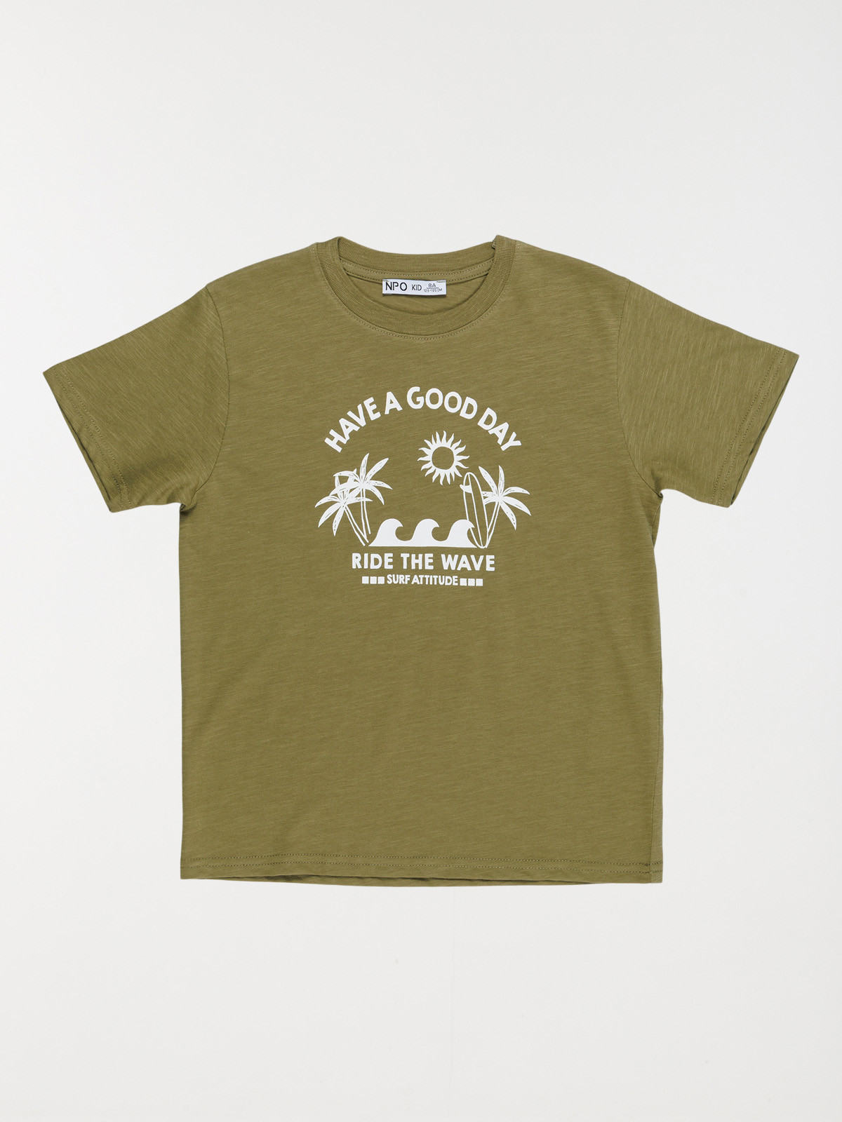 T-shirt col rond motif garçon (3-12A)