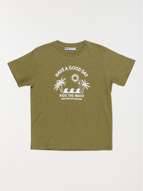 T-shirt col rond motif...