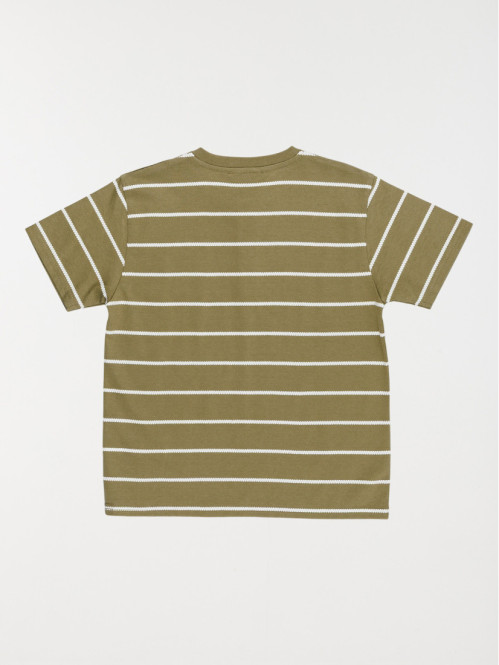 T-shirt col rond boutonné...