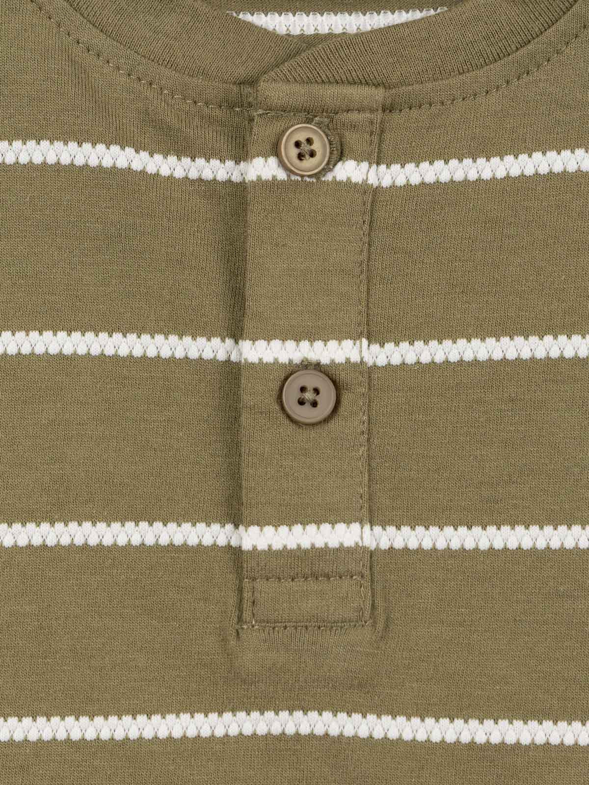 T-shirt col rond boutonné garçon (3-12A)