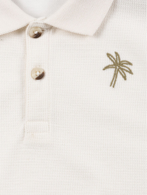 Polo écru 100% coton garçon...