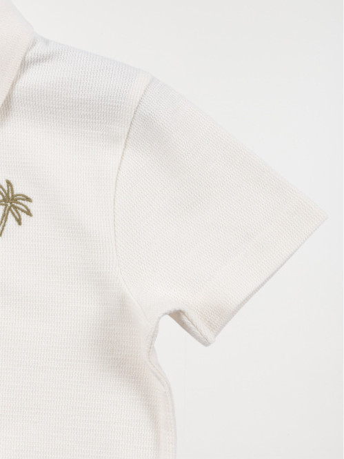 Polo écru 100% coton garçon...