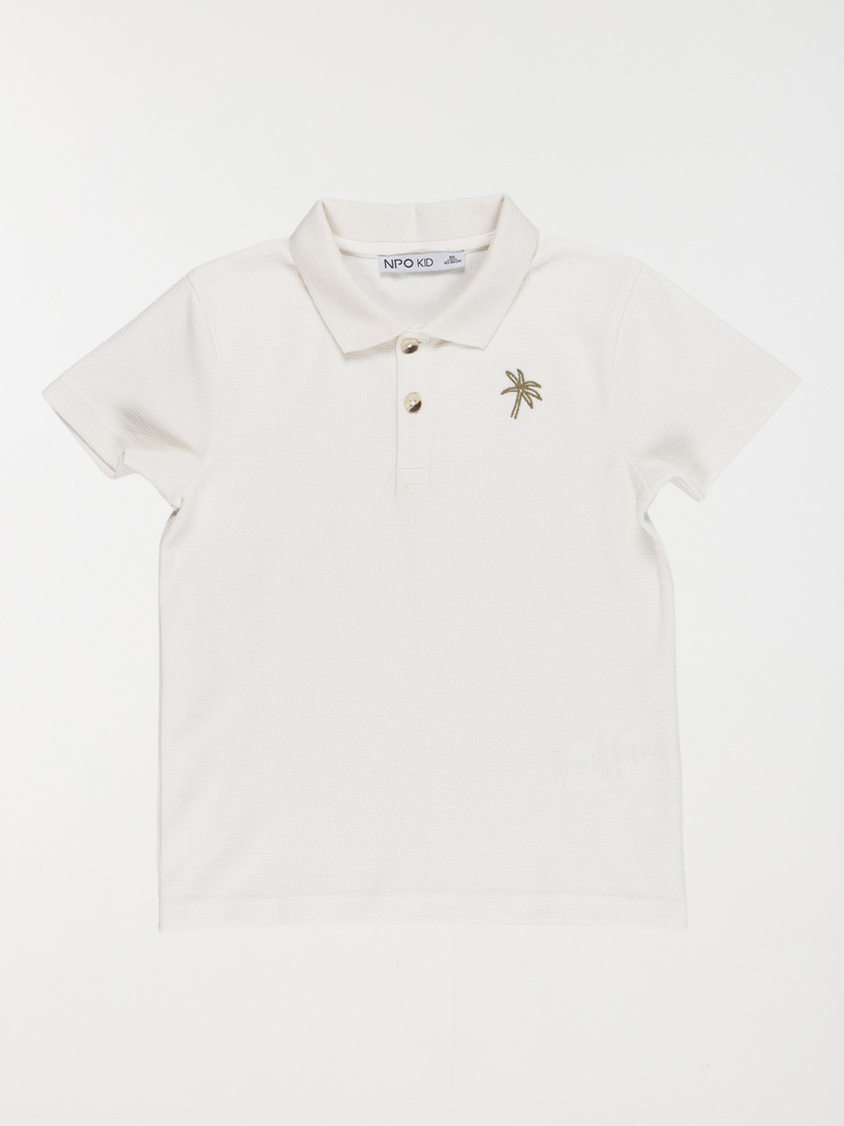 Polo écru 100% coton garçon (3-12A)