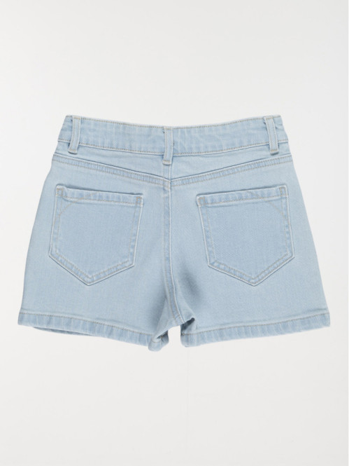 Short en jean bleach denim...