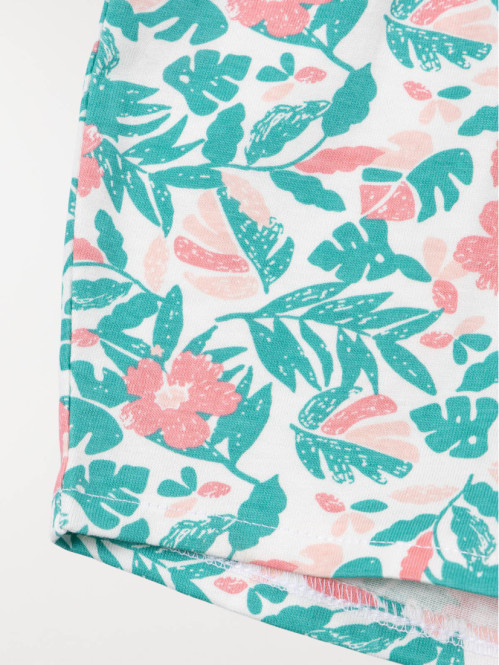 Short imprimé fleuri fille...