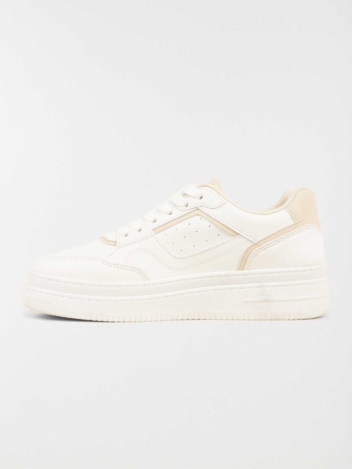 Basket blanche et beige femme (36-41) Basket blanche et beige femme (36-41)