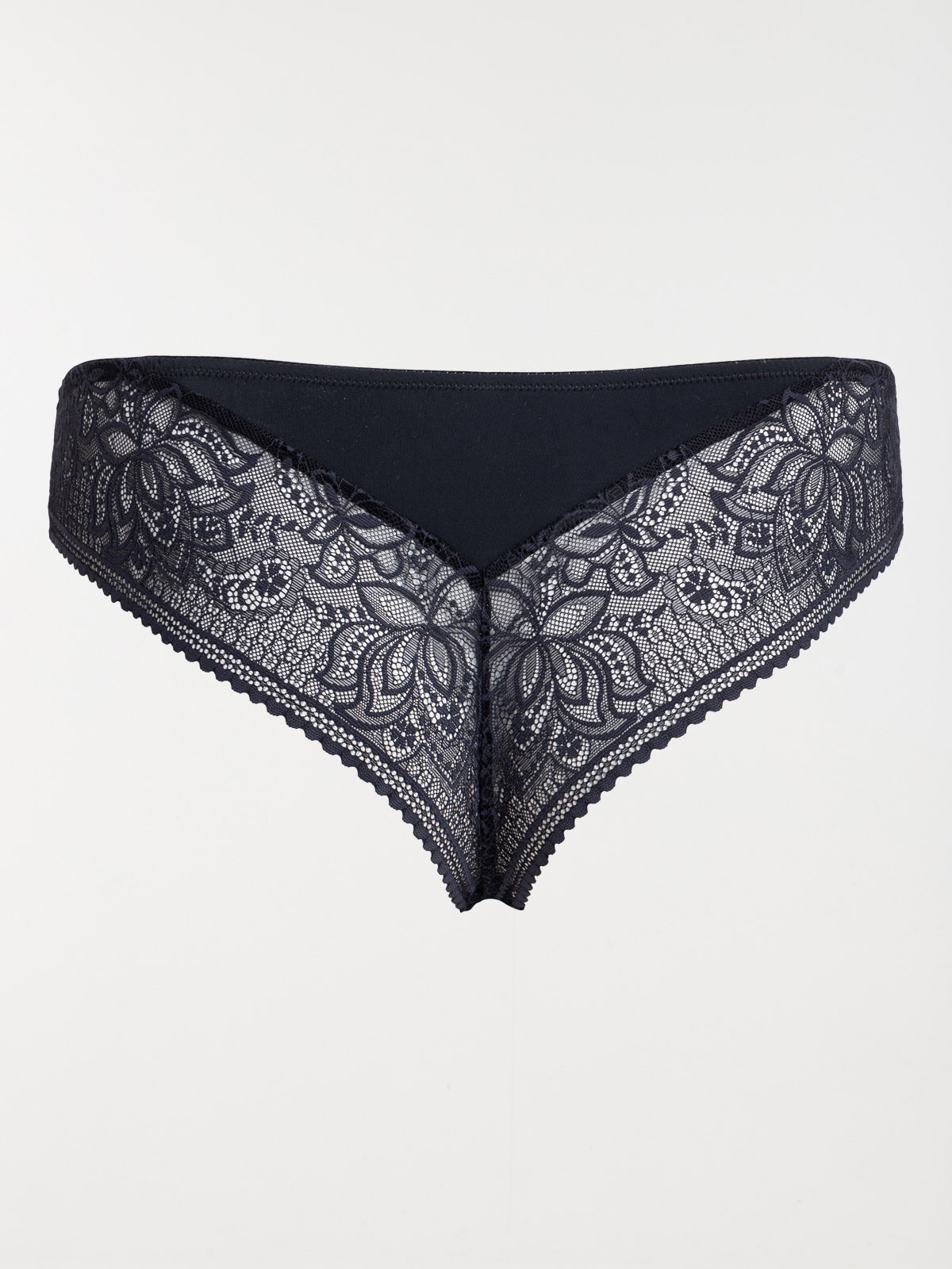Tanga dentelle noir femme (46-52)