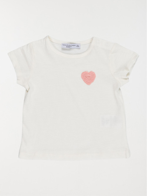 T-shirt coeur en crochet...