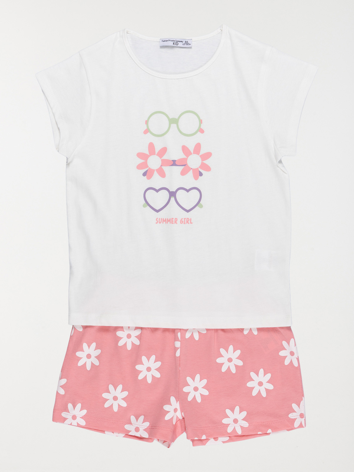 Pyjashort lunettes fille (3-12A)