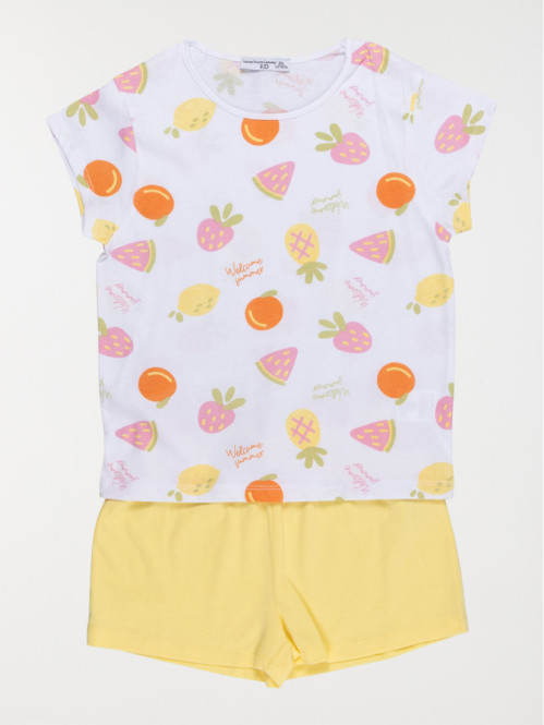 Pyjashort fruits fille (3-12A)