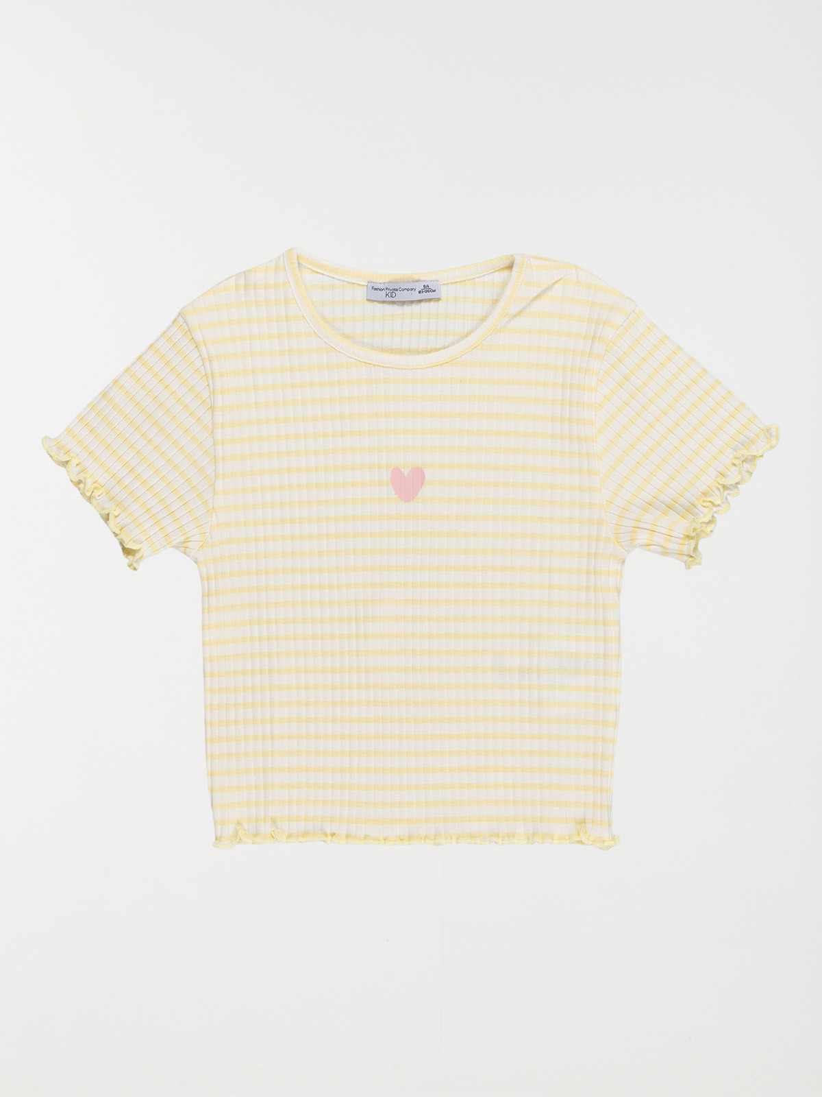 Pyjashort rayé et coeur fille (3-12A)