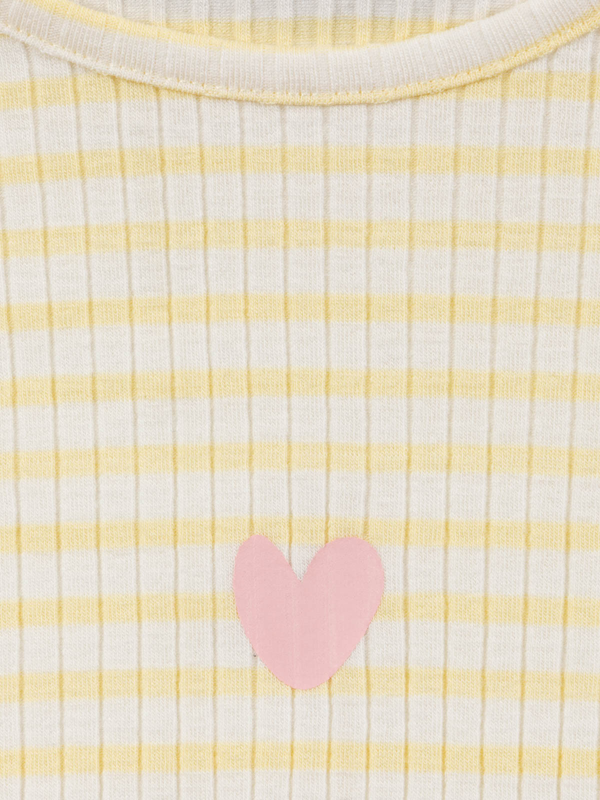 Pyjashort rayé et coeur fille (3-12A)