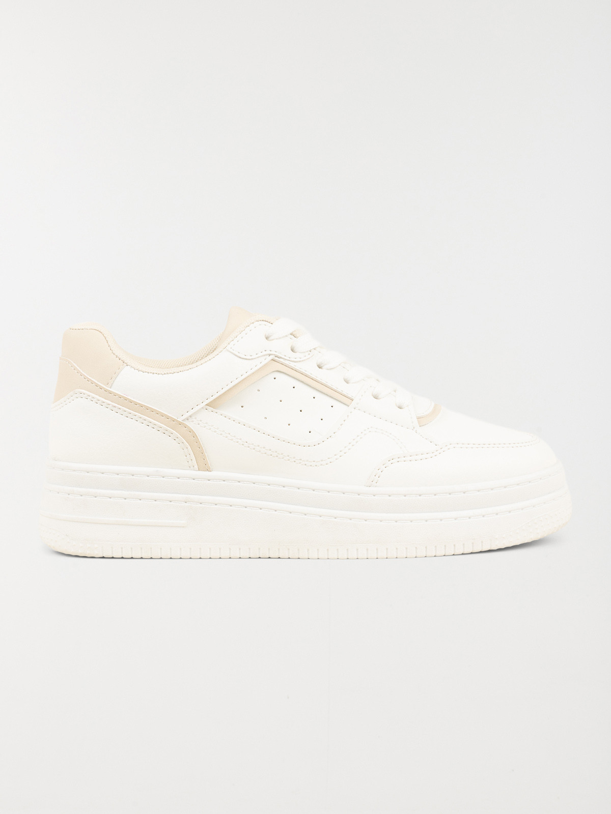Basket blanche et beige femme (36-41)