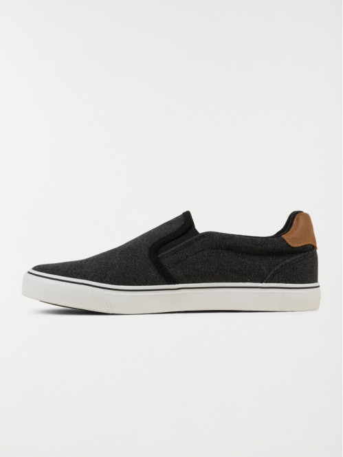Tennis toile slip-on noire...