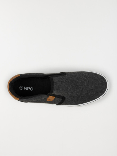 Tennis toile slip-on noire...