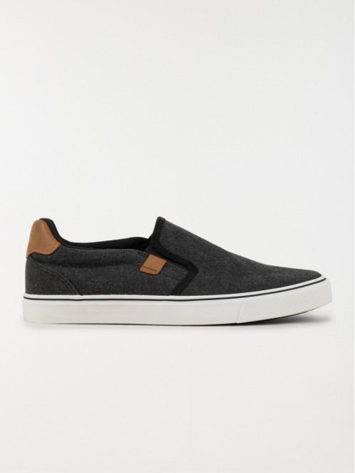 Tennis toile slip-on noire...