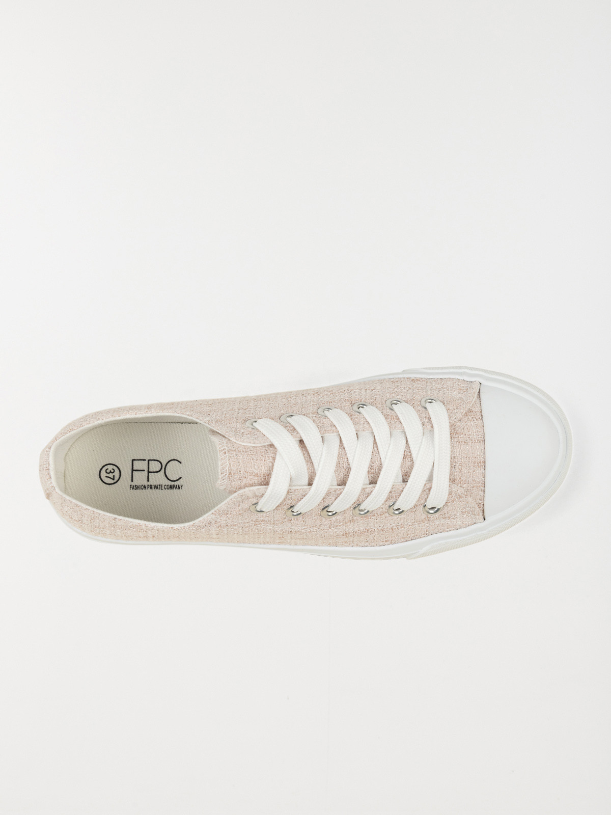 Tennis toile basse femme beige (36-41)