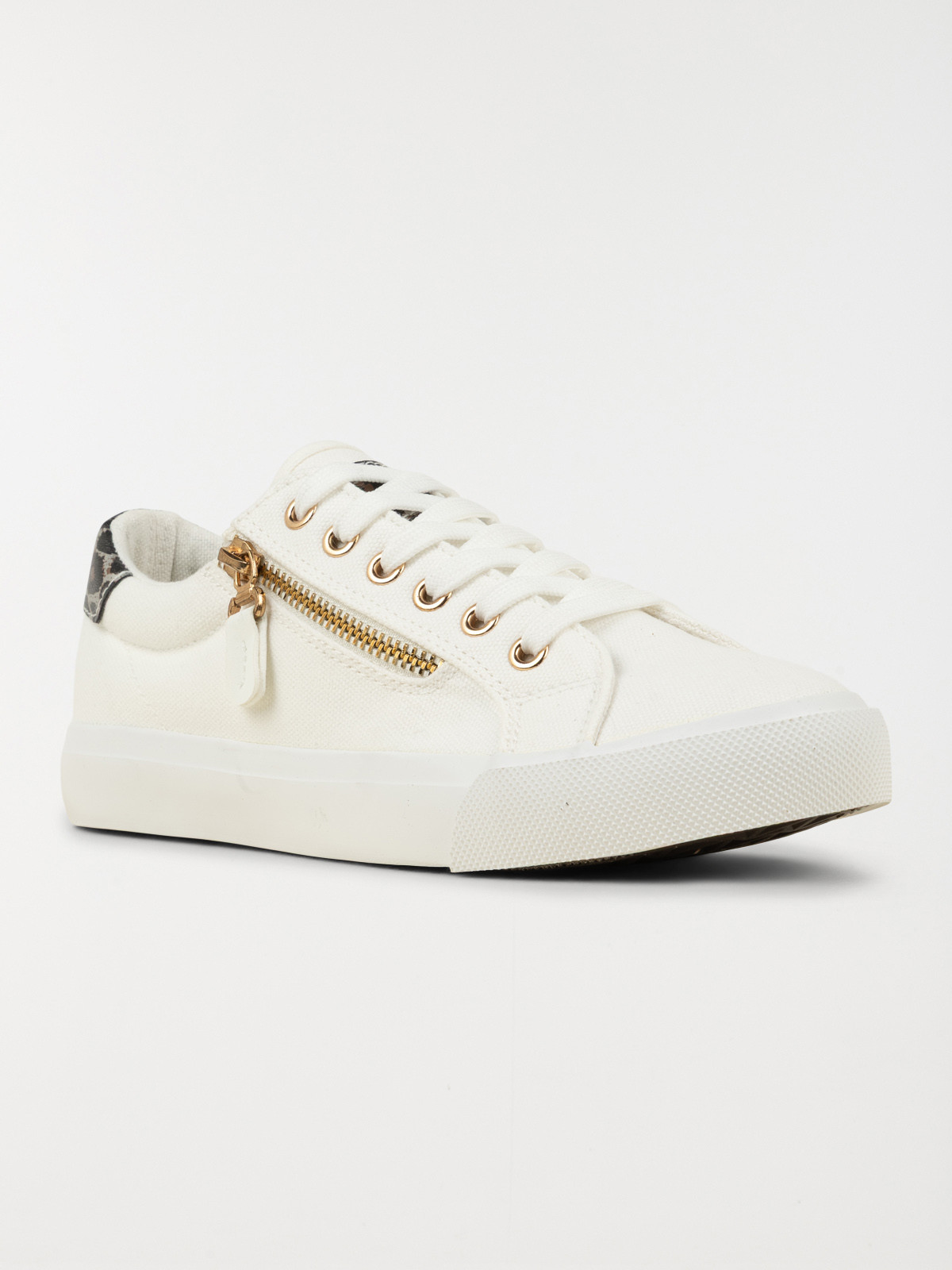 Tennis toile col léopard femme (36-41)